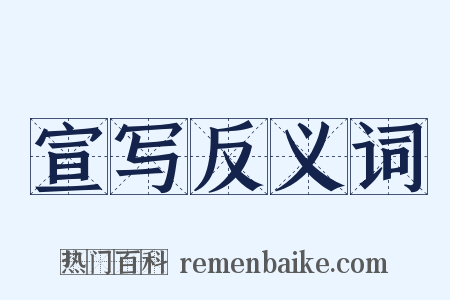 宣写反义词是什么意思的图片